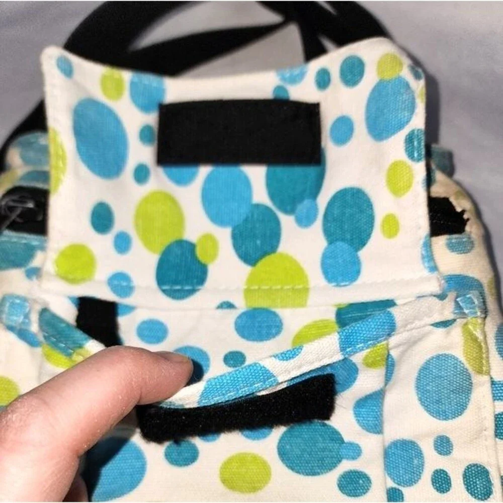 Kavu Blue & Green Polka‎ Dot Canvas Crossbody Bag 10